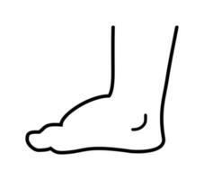 vector illustration of leg edema line icon on white background