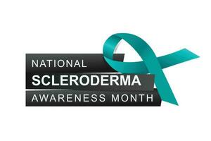 National Scleroderma Awareness Month background. vector