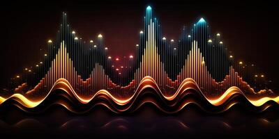 . . Music audio volume spectrum graph. Also can be used for stock marketing forex analytics. Graphic Art photo