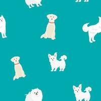 Dog pattern Geometric style seamless pattern. vector