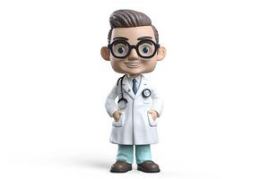 . . 3d blender doctor medicine bobble head figure toy. Graphic Art photo