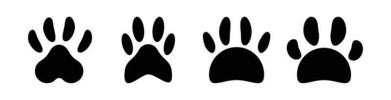 cat dog paw prints foot print animal feet vector