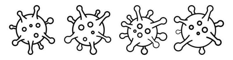 virus icon pandemic infection microorganism vector