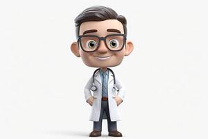 . . 3d blender doctor medicine bobble head figure toy. Graphic Art photo