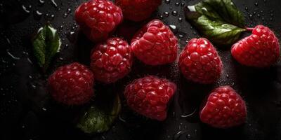 . . Fruit healthy berry mock up close up photography raspberrt. Graphic Art photo