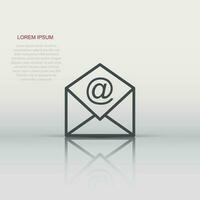 Mail envelope vector icon. Email flat vector illustration. E-mail business concept pictogram on white background.