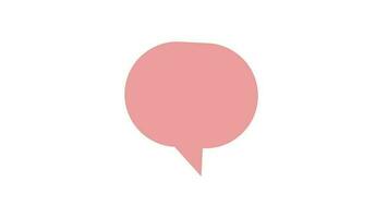 Speech Bubble on white background animated icon video