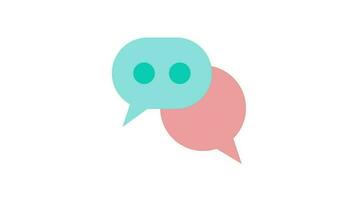 Speech Bubble on white background animated icon video