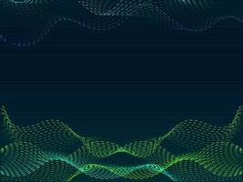 Abstract Motion Wavy Background with Dots Lines. vector