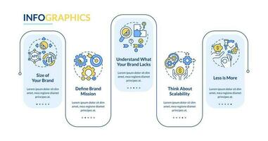 Choosing business tools factors rectangle infographic template. Data visualization with 5 steps. Editable timeline info chart. Workflow layout with line icons vector