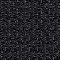 Realistic Black Seamless Triangle Pattern Background. vector