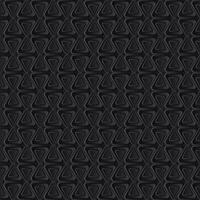 Realistic Black Seamless Triangle Pattern Background. vector