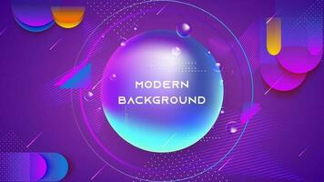 Modern background with water bubbles and abstract geometric elements. vector