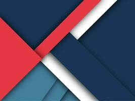 Red, Blue and White Paper Overlapping Material Background. vector