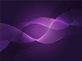 resumen ola líneas movimiento en púrpura antecedentes. vector