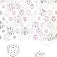 resumen línea Arte hexagonal geométrico antecedentes. vector