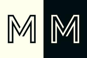 line art letter M logo. abstract Initial letter M logo vector