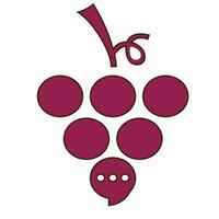 vino charla diseño logo vector