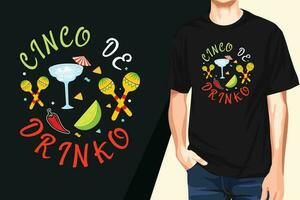 cinco Delaware mayonesa t camisa diseño, o mexicano festivo t camisa diseño vector