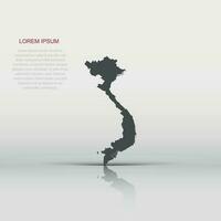 Vector Vietnam map icon in flat style. Vietnam sign illustration pictogram. Cartography map business concept.