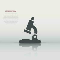 Microscope lab icon. Vector illustration. Business concept microscope pictogram.