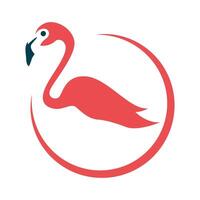 Flamingo logo icon design vector