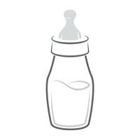 Pacifier milk bottle icon design vector