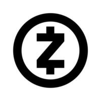 zcash moneda logo, icono, criptomoneda vector