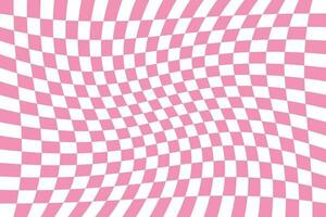 Distorted checkerboard pink pattern vector
