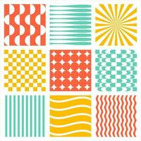 Set of modern geometric simple patterns vector