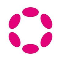 Polkadot coin, logo, icon, cryptocurrency vector