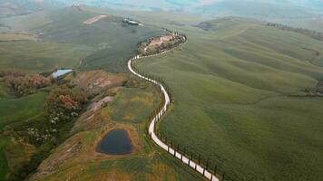 aereo Visualizza di Creta senesi nel Toscana video