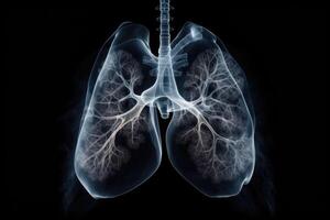 un tóxico fumar formación conformado como el humano pulmón. el concepto de cigarrillo fumador pulmones. generativo ai foto