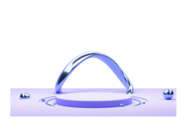 3D Render of Empty Podium Or Stage With Balls. png
