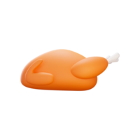 3d illustration de Orange poulet png