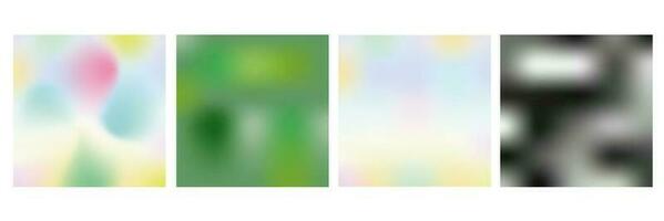 Vector set of four square gradient backgrounds.