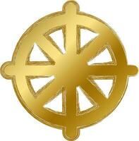 grunge oro religión budismo místico símbolo vector
