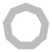 Geometric Doted Polygon Frame Template vector