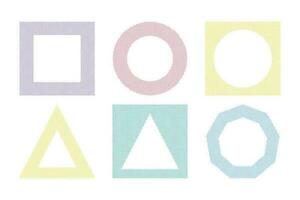 Funny Geometric Doted Frame Template Set vector