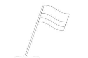 A Columbia flag flutters on the pole vector