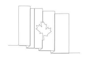 A Canadian symbol on a ladder vector