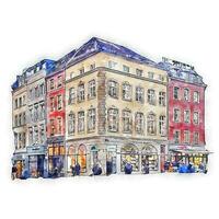 Aachen Germany Architecture Watercolor Sketch Hand Drawn vector