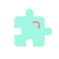 Puzzle piece flat color ui icon. Riddle game. Idea and solution. Business planning, strategy. Simple filled element for mobile app. Colorful solid pictogram. Vector isolated RGB illustration