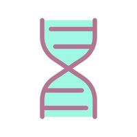 DNA molecule flat color ui icon. Genetic code. Inheritance gene. Medical laboratory research. Simple filled element for mobile app. Colorful solid pictogram. Vector isolated RGB illustration