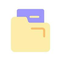 Document in folder pixel perfect flat gradient color ui icon. Digitization of paperwork. Business tool. Simple filled pictogram. GUI, UX design for mobile application. Vector isolated RGB illustration