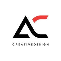 moderno sencillo letra C.A logo diseño vector ilustración