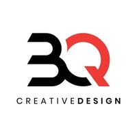 Unique modern letter BQ logo design vector