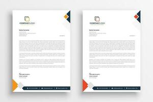 Professional creative letterhead template design vector