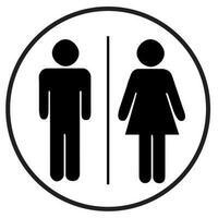 baño firmar icono. baños icono inodoro.unisex símbolo. vector hombre y mujer iconos