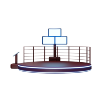 3D Render of Boxing Ring png